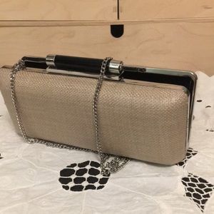 DF small purse with silver chain